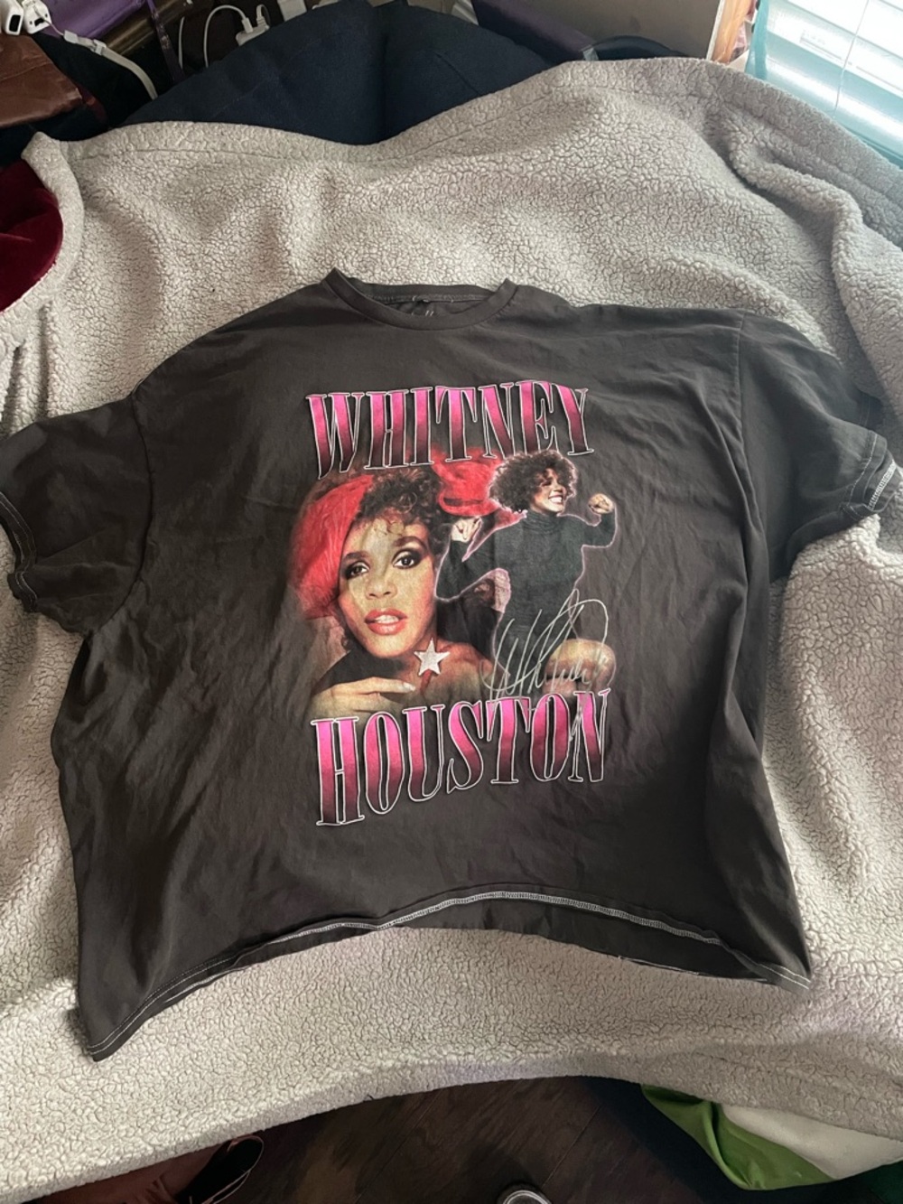 Whitney Houston Graphic Short Sleeve Tee - Black